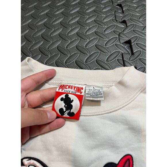 Vintage Disney Mickey Inc Minnie Mickey Mouse Crewneck Sweatshirt Size Large - Picture 4 of 8
